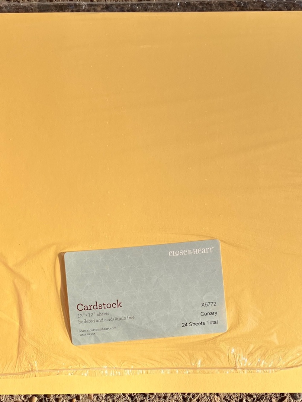 Close to My Heart Canary Cardstock Pack